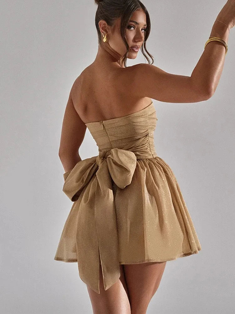 glossy dress