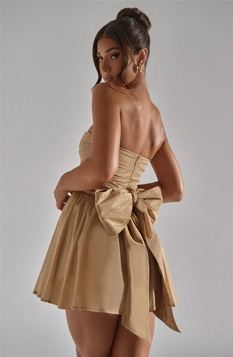 glossy dress